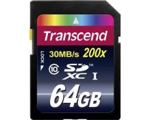 Transcend Premium - Carte mémoire flash - 64 Go - Class 10 - SDXC