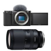 Sony appareil photo hybride alpha zv-e10 noir + tamron 18-300 vc noir