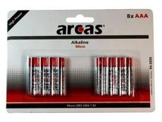 Pack de 8 piles alcalines Arcas Micro AAA