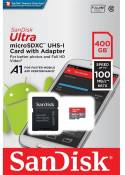 Carte Mémoire SanDisk Ultra MicroSDXC 400 Go 100Mo/seconde UHS-I avec adaptateur SD