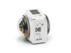 Kodak pixpro 4kvr360 action cam blanc - pack ultimate - caméra numérique 360° - double objectif - vidéo 4k - accessoires inclus