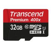 MicroSDHC 32 Go Premium UHS-I 400x (60MB/s) - avec adaptateur