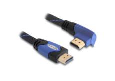 Delock câble High Speed HDMI Ethernet Type-A vers Type-A coudé 4K 2m