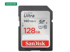 SanDisk Ultra SDXC UHS-I U1 128 Go 140 Mo/s Full HD vidéo Carte SDXC appareil photo caméra