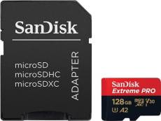 SanDisk Extreme Pro Carte mémoire MICRO SD 128Go Micro SDXC Classe 10 UHS-I U3 V30 170Mo/s A2