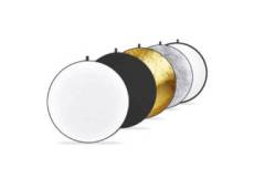 CARUBA réflecteur 5 en 1 or argent noir blanc translucide 107 cm