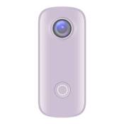 Caméra sport SJCAM C100 WIFI 1080P 30fps avec clip au dos du boîtier étanche et lanière Violet
