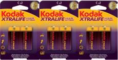 KODAK - Piles - XTRALIFE Alcaline - C / LR14 - lot de 6