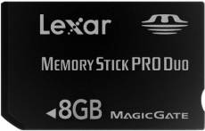 Lexar Carte Mémoire Memory Stick 8 Go Pro Duo Gaming Edition Noir Magic Gate LMSPD8GBGBEU