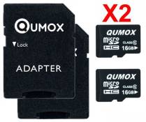 2PCS Qumox 16 Go 16G 16GB micro SD classe 10