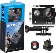 Caméra Sport AKASO EK7000 SE Etanche 4k 12 Millions Pixels WiFi 30fps Caméscope Ultra HD Kits d'Accessoires - Noir