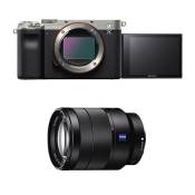 Sony appareil photo hybride alpha 7c silver + fe 24-70 f/4