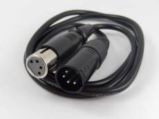 Câble de rallonge xlr pour différentes utilisations - adaptateur xlr (mâle) vers xlr (femelle), 4-pôles, 120cm, noir