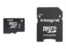 Integral UltimaPro - Carte mémoire flash (adaptateur microSDXC vers SD inclus(e)) - 64 Go - UHS Class 1 / Class10 - microSDXC UHS-I