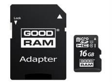 GOODRAM - Carte mémoire flash (adaptateur microSDHC - SD inclus(e)) - 16 Go - UHS Class 1 - micro SDHC