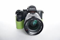 Case Camera Bag TP main Véritable cuir véritable demi Caméra Pour Sony A7R II A7 M2 A7S Mark II Vert