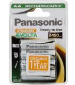 Pack de 4 piles Panasonic Evolta HHR-3XXE AA