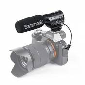 Saramonic SR-M3 Mini-Microphone directionnel à Condensateur avec Suspension intégrée pour DSLR/Caméscope Noir
