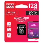 GOODRAM M1AA - Carte mémoire flash (adaptateur microSDXC vers SD inclus(e)) - 128 Go - UHS-I U1 / Class10 - microSDXC UHS-I