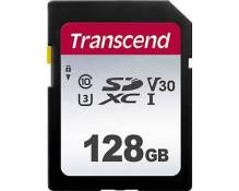 Transcend 300S - Carte mémoire flash - 128 Go - Video Class V30 / UHS-I U3 / Class10 - SDXC UHS-I
