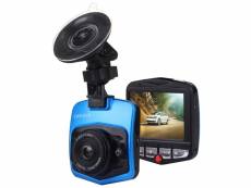 Dashcam 480p caméra embarquée lcd 2.4 pouces voix vision nocturne noir bleu + sd 16go yonis