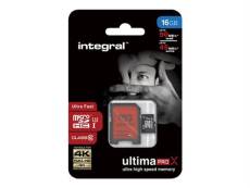 Integral UltimaPro X - Carte mémoire flash (adaptateur microSDHC - SD inclus(e)) - 16 Go - UHS Class 3 / Class10 - microSDHC UHS-I
