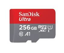 Carte mémoire SanDisk Ultra MicroSDXC 256 Go 100Mo/seconde UHS-I avec adaptateur SD