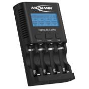 Chargeur à batteries ANSMANN pour 4 piles AA/AAA NiMH + décharge, test, rafr.
