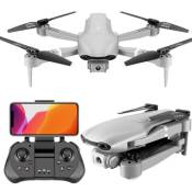 Drone pliable F-3 GPS 4K HD double caméra WIFI FPV + 1 batterie - Gris