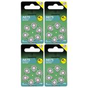 Lot de 24 Piles bouton Zinc Air pour appareils auditifs type A675/675 compatibles PR44 1,45V - Visiodirect -
