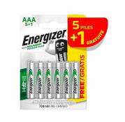 Pack de 5 piles rechargeables + 1 AAA (HR6) Energizer POWER PLUS 700mAh