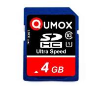 Qumox 4Go carte mémoire SD classe 10 SDHC Class 10 UHS-I Secure Digital Memory Card