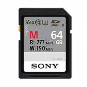 Sony SF64M Carte mémoire SD UHS-II SDXC 64Go (Vitesse de lecture jusqu'à 277MB/s et vitesse de l'écriture 150MB/s)