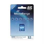 MediaRange - Carte mémoire flash - 32 Go - Class 10 - SDHC - bleu