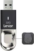 Disque U Lexar JumpDrive Fingerprint F35 32Go Clé USB 3.0 Noir+Gris