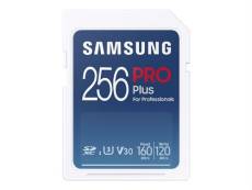 Samsung PRO Plus MB-SD256K - Carte mémoire flash - 256 Go - Video Class V30 / UHS-I U3 - SDXC UHS-I - blanc