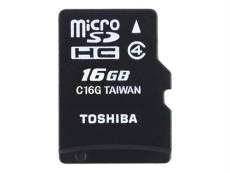 Toshiba High Speed M102 - Carte mémoire flash (adaptateur microSDHC - SD inclus(e)) - 16 Go - Class 4 - micro SDHC