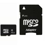 Carte mémoire Micro-SD 4Go classe 10 plus Adaptateur SD imro Card