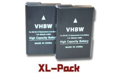 Vhbw 2x Batterie compatible avec Nikon D3100, D3200, D3300, D3400 appareil photo digital reflex APRN (950mAh, 7,2V, Li-ion) avec puce d'information