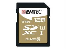 EMTEC SpeedIN' - Carte mémoire flash - 128 Go - UHS Class 3 / Class10 - SDXC UHS-I