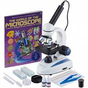 AmScope M158 C-sp14-wm-e 40 x -1000 X biologie Science en métal Verre Student microscope avec USB Digital Camera, Slide kit de préparation et livre