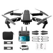 Drone EKASN S62 pliable 4K Wifi 2 caméras 360°flips avec 2 batteries décollage auto -Noir