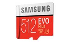 Samsung EVO Plus MB-MC512GA - Carte mémoire flash (adaptateur microSDXC vers SD inclus(e)) - 512 Go - UHS-I U3 - microSDXC UHS-I
