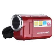 Caméscope vidéo HD 720P 4x Zoom numérique 2,0 pouces -rouge