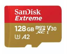 Carte mémoire micro SD SanDisk Extreme UHS-I 128 Go avec adaptateur microSDXC vers SD