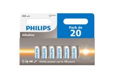 Pack Philips de 20 piles AA