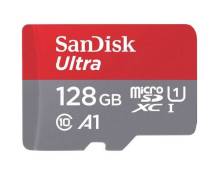 SanDisk Ultra - Carte mémoire flash (adaptateur microSDXC vers SD inclus(e)) - 128 Go - A1 / UHS-I U1 / Class10 - microSDXC UHS-I