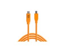 Tether Tools USB-C vers USB 2.0 Micro-B 5 broches 4,60m orange