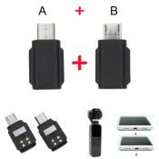 2PC Pour DJI Osmo Pocket Adaptateur Smartphone pour le connecteur USB Micro Android