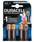 Pack de 4 piles Duracell Ultra Power AAX4